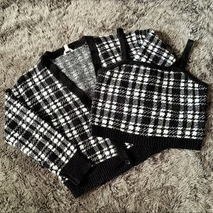 Cato Houndstooth Sweater & Tank Matching Set